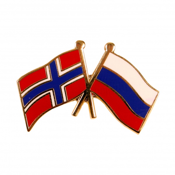Vennskaps Pin Norge Russland Patriotisk