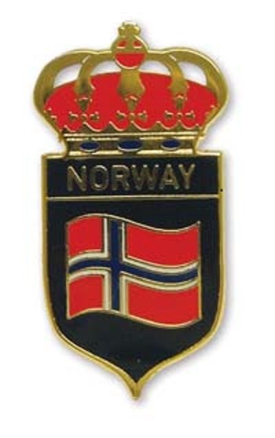 Pin with the Norwegian flag coat of arms Patriotisk