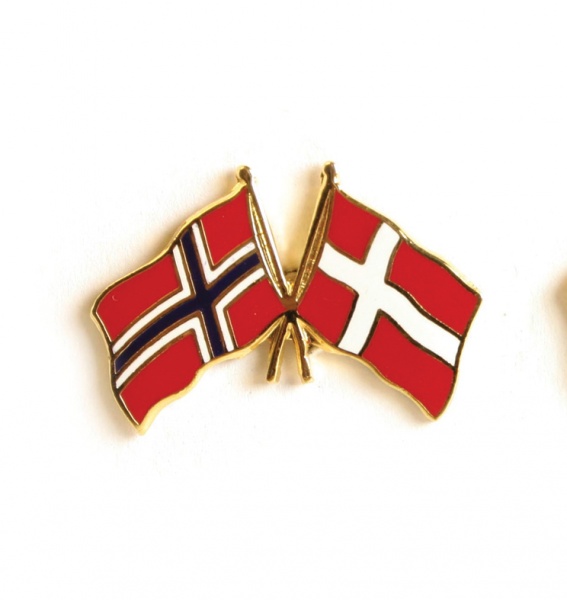 Vennskaps Pin Norge Danmark Patriotisk
