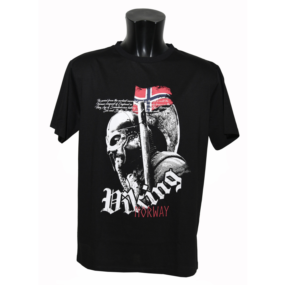 T-shirt Homme Viking Tête De Mort – Sérigraphie Devant – Multico